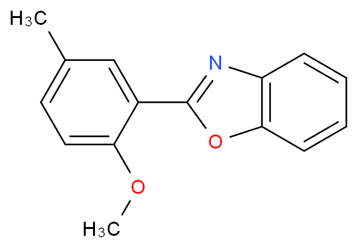 2-(2-methoxy-5-methylphenyl)-1,3-benzoxazole_分子结构_CAS_)