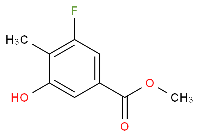 methyl 3-fluoro-5-hydroxy-4-methylbenzoate_分子结构_CAS_1215031-99-4)