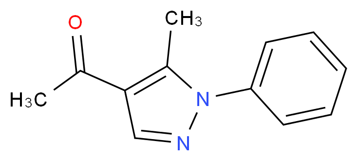 1-(5-Methyl-1-phenyl-1H-pyrazol-4-yl)-1-ethanone_分子结构_CAS_6123-63-3)