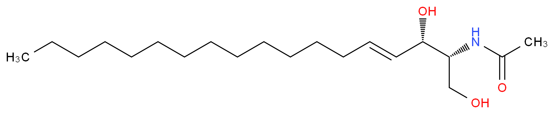 N-[(2R,3S,4E)-1,3-dihydroxyoctadec-4-en-2-yl]acetamide_分子结构_CAS_3102-57-6