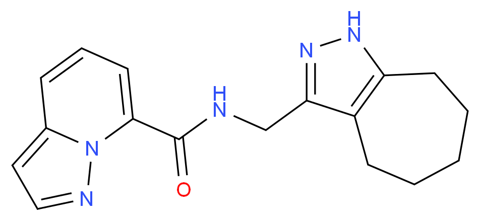 N-(1,4,5,6,7,8-hexahydrocyclohepta[c]pyrazol-3-ylmethyl)pyrazolo[1,5-a]pyridine-7-carboxamide_分子结构_CAS_)