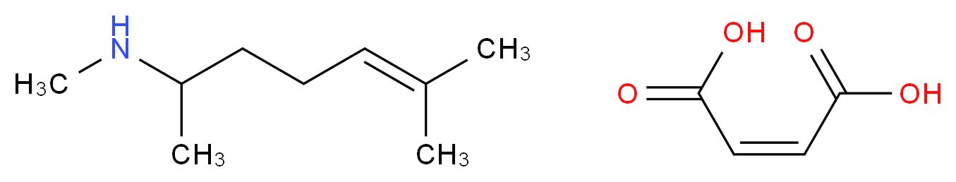 (2Z)-but-2-enedioic acid; methyl(6-methylhept-5-en-2-yl)amine_分子结构_CAS_51277-00-0