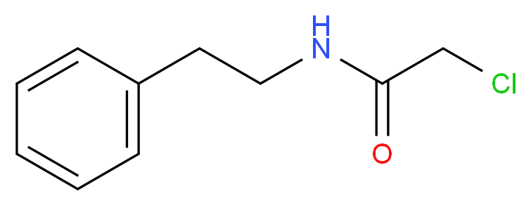 2-Chloro-N-phenethylacetamide_分子结构_CAS_13156-95-1)