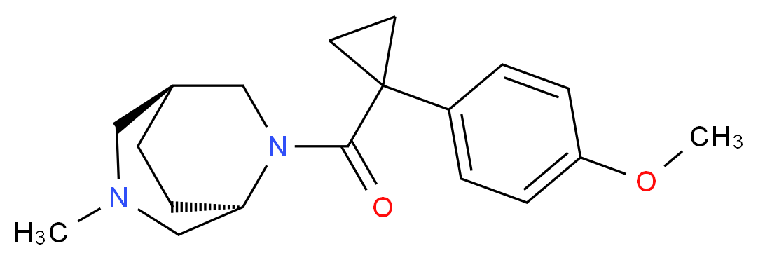 (1S*,5R*)-6-{[1-(4-methoxyphenyl)cyclopropyl]carbonyl}-3-methyl-3,6-diazabicyclo[3.2.2]nonane_分子结构_CAS_)