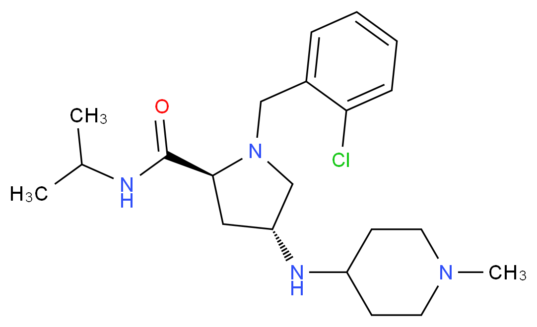 (4R)-1-(2-chlorobenzyl)-N-isopropyl-4-[(1-methyl-4-piperidinyl)amino]-L-prolinamide_分子结构_CAS_)