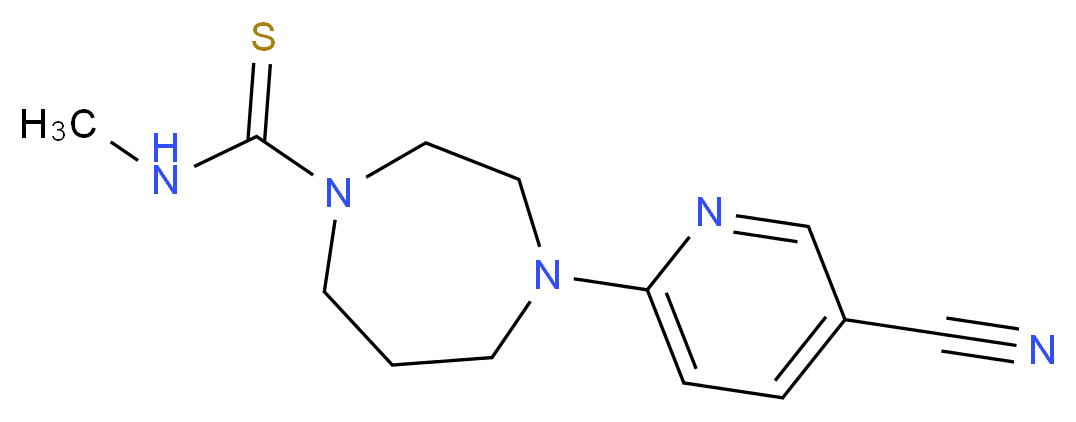 4-(5-cyanopyridin-2-yl)-N-methyl-1,4-diazepane-1-carbothioamide_分子结构_CAS_519056-55-4)