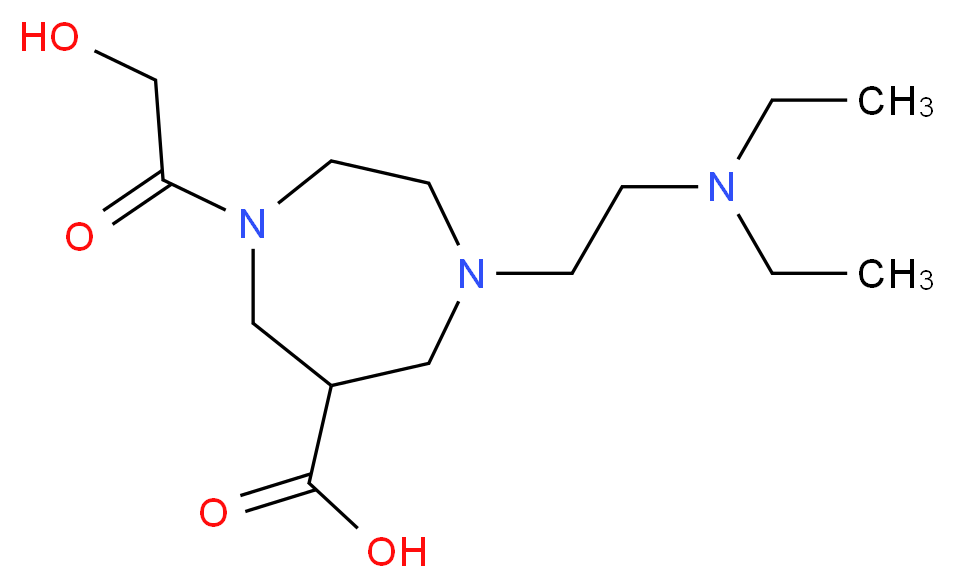 1-[2-(diethylamino)ethyl]-4-glycoloyl-1,4-diazepane-6-carboxylic acid_分子结构_CAS_)