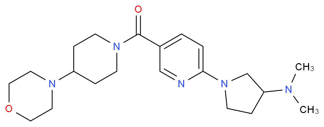 N,N-dimethyl-1-{5-[(4-morpholin-4-ylpiperidin-1-yl)carbonyl]pyridin-2-yl}pyrrolidin-3-amine_分子结构_CAS_)