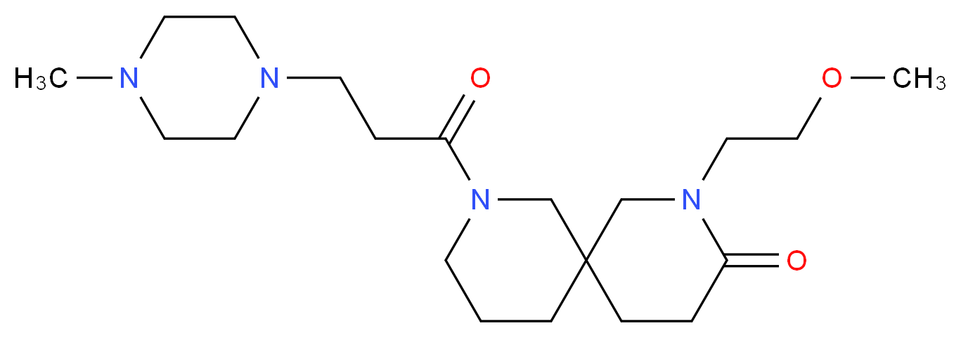 2-(2-methoxyethyl)-8-[3-(4-methylpiperazin-1-yl)propanoyl]-2,8-diazaspiro[5.5]undecan-3-one_分子结构_CAS_)