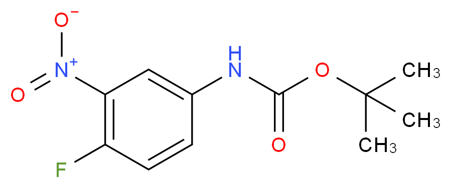 TERT-BUTYL 4-FLUORO-3-NITROPHENYLCARBAMATE_分子结构_CAS_332370-72-6)