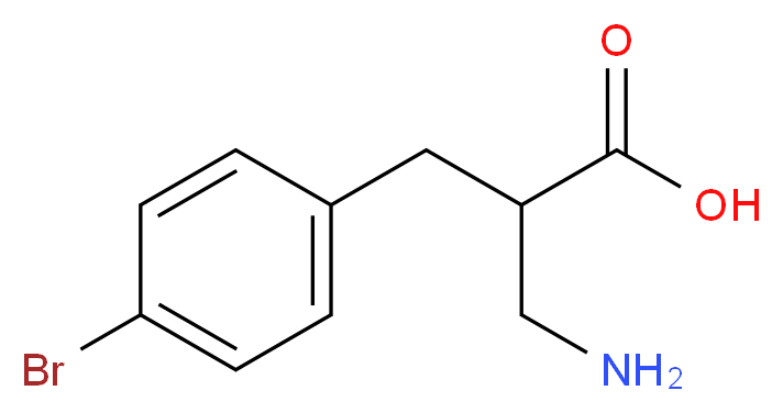 2-AMINOMETHYL-3-(4-BROMO-PHENYL)-PROPIONIC ACID_分子结构_CAS_910443-87-7)