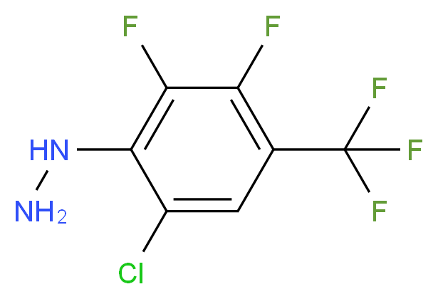 6-Chloro-2,3-difluoro-4-(trifluoromethyl)phenylhydrazine 98%_分子结构_CAS_120769-98-4)