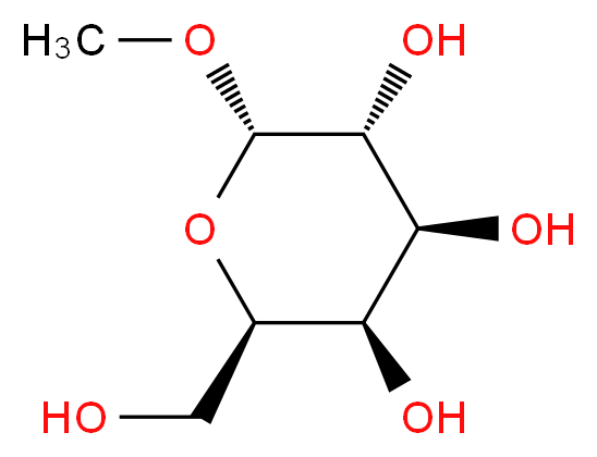 (2R,3R,4S,5R,6S)-2-(Hydroxymethyl)-6-methoxytetrahydro-2H-pyran-3,4,5-triol_分子结构_CAS_3396-99-4)