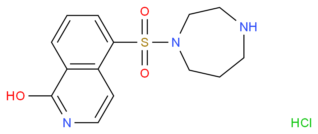 5-(1,4-diazepane-1-sulfonyl)isoquinolin-1-ol hydrochloride_分子结构_CAS_155558-32-0(anhydrous)