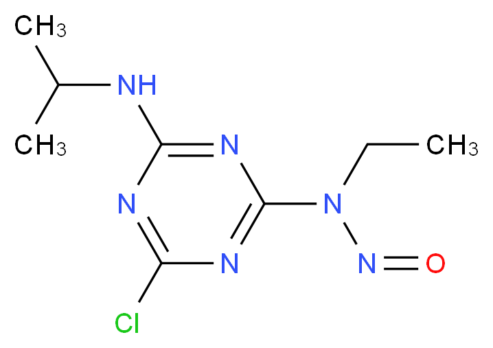 6-chloro-2-N-ethyl-2-N-nitroso-4-N-(propan-2-yl)-1,3,5-triazine-2,4-diamine_分子结构_CAS_56525-09-8