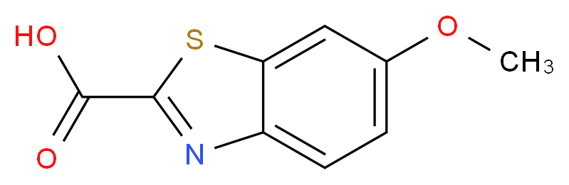 6-methoxy-1,3-benzothiazole-2-carboxylic acid_分子结构_CAS_946-13-4