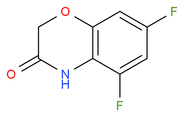 5,7-difluoro-3,4-dihydro-2H-1,4-benzoxazin-3-one_分子结构_CAS_865106-43-0