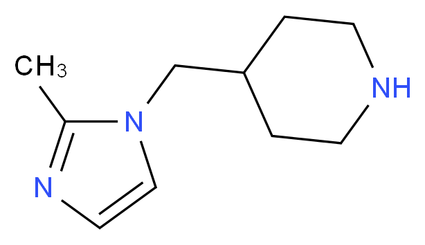 4-[(2-methyl-1H-imidazol-1-yl)methyl]piperidine_分子结构_CAS_915923-29-4