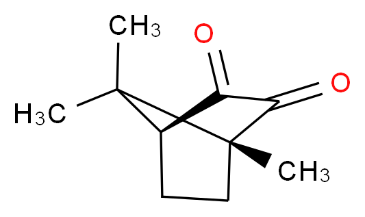 (1R,4S)-1,7,7-trimethylbicyclo[2.2.1]heptane-2,3-dione_分子结构_CAS_10334-26-6