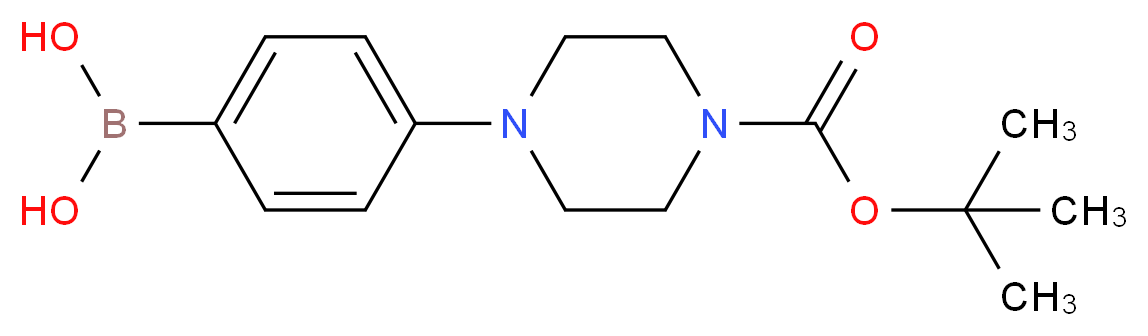 (4-{4-[(tert-butoxy)carbonyl]piperazin-1-yl}phenyl)boronic acid_分子结构_CAS_457613-78-4
