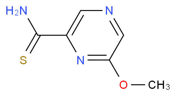6-methoxypyrazine-2-carbothioamide_分子结构_CAS_68450-42-0