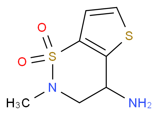 2-Methyl-3,4-dihydro-2H-thieno[2,3-e][1,2]thiazin-4-amine 1,1-dioxide_分子结构_CAS_)