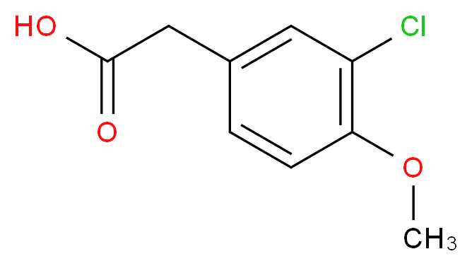 (3-Chloro-4-methoxyphenyl)acetic acid_分子结构_CAS_13721-20-5)