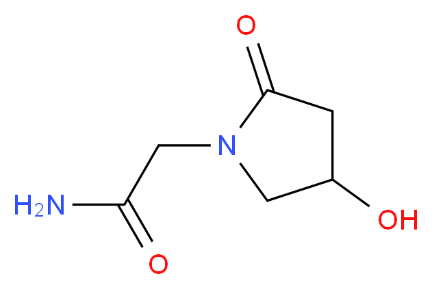 2-(4-hydroxy-2-oxopyrrolidin-1-yl)acetamide_分子结构_CAS_62613-82-5