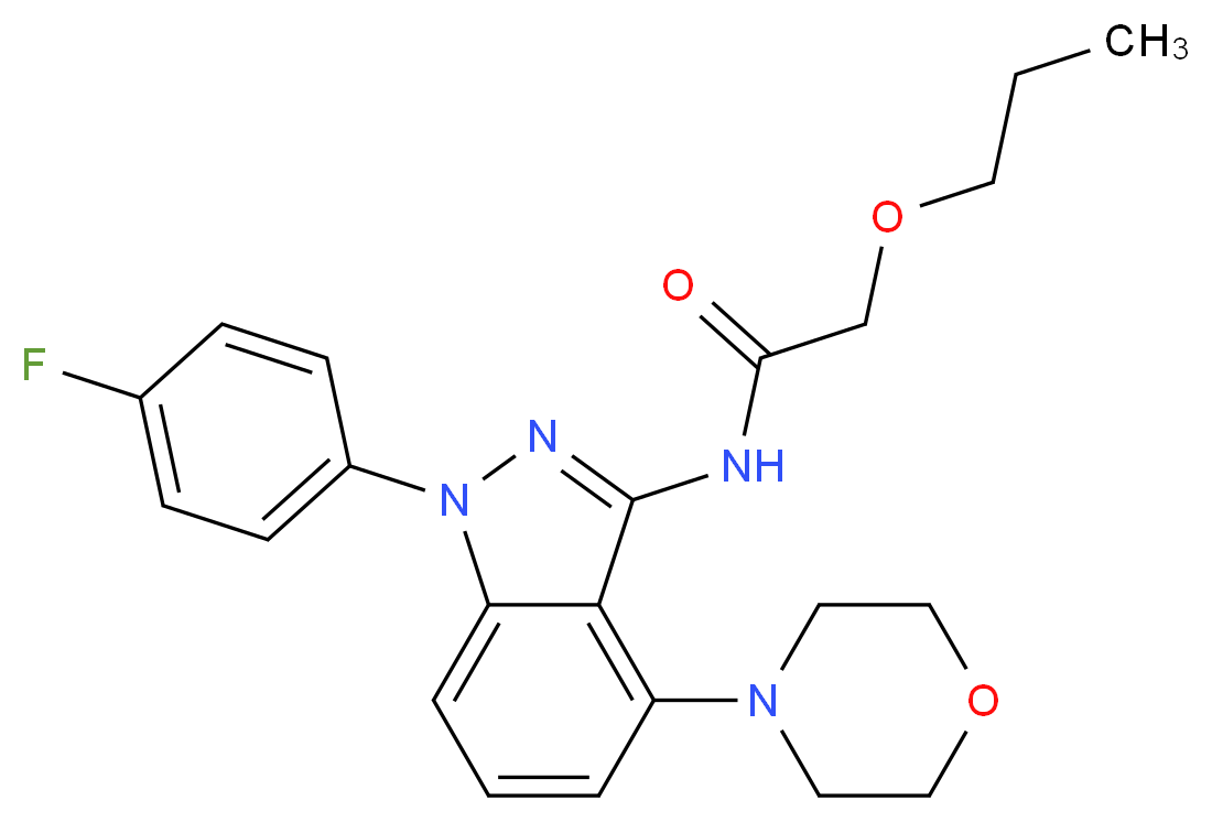 N-[1-(4-fluorophenyl)-4-morpholin-4-yl-1H-indazol-3-yl]-2-propoxyacetamide_分子结构_CAS_)