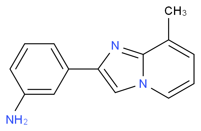 3-{8-methylimidazo[1,2-a]pyridin-2-yl}aniline_分子结构_CAS_878437-60-6