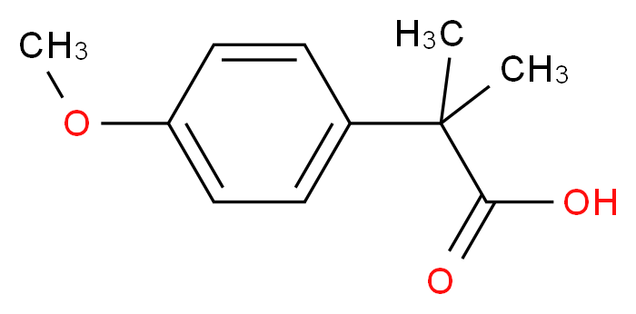 2-(4-Methoxy-phenyl)-2-methyl-propionic acid_分子结构_CAS_2955-46-6)