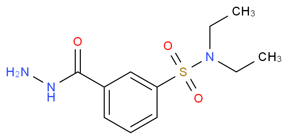 N,N-diethyl-3-(hydrazinecarbonyl)benzene-1-sulfonamide_分子结构_CAS_96134-80-4
