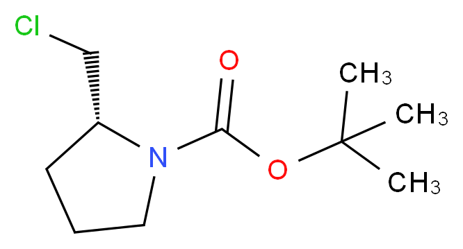 tert-butyl (2R)-2-(chloromethyl)pyrrolidine-1-carboxylate_分子结构_CAS_210963-90-9