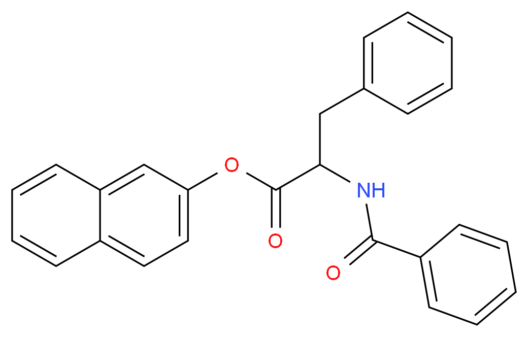 naphthalen-2-yl 3-phenyl-2-(phenylformamido)propanoate_分子结构_CAS_2134-24-9