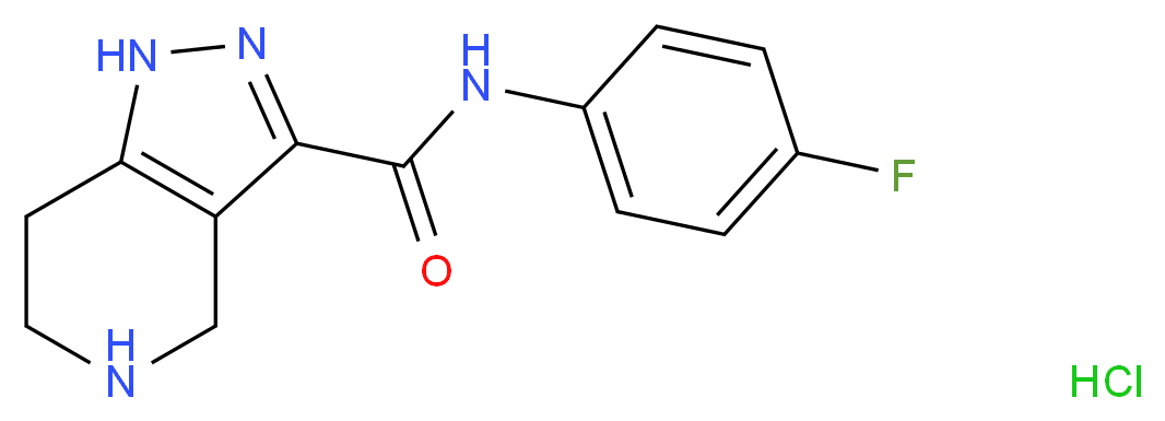 N-(4-Fluorophenyl)-4,5,6,7-tetrahydro-1H-pyrazolo-[4,3-c]pyridine-3-carboxamide hydrochloride_分子结构_CAS_)