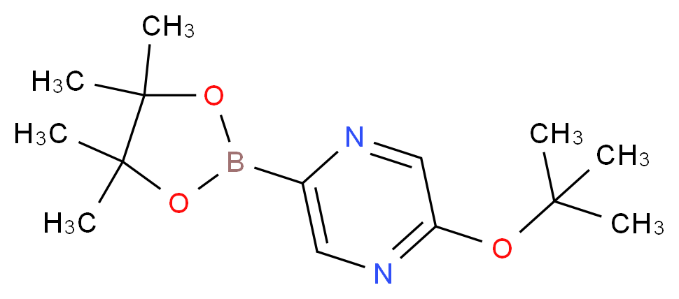 5-(TERT-BUTOXY)PYRAZINE-2-BORONIC ACID PINACOL ESTER_分子结构_CAS_1192838-57-5)