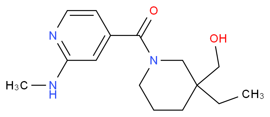 {3-ethyl-1-[2-(methylamino)isonicotinoyl]piperidin-3-yl}methanol_分子结构_CAS_)