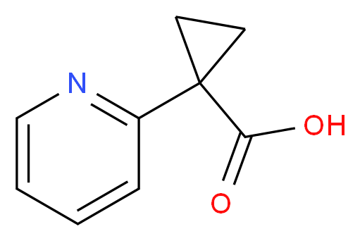 1-(Pyridin-2-yl)cyclopropanecarboxylic acid_分子结构_CAS_162960-26-1)