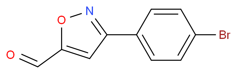 3-(4-溴苯基)异噁唑-5-甲醛_分子结构_CAS_863391-64-4)