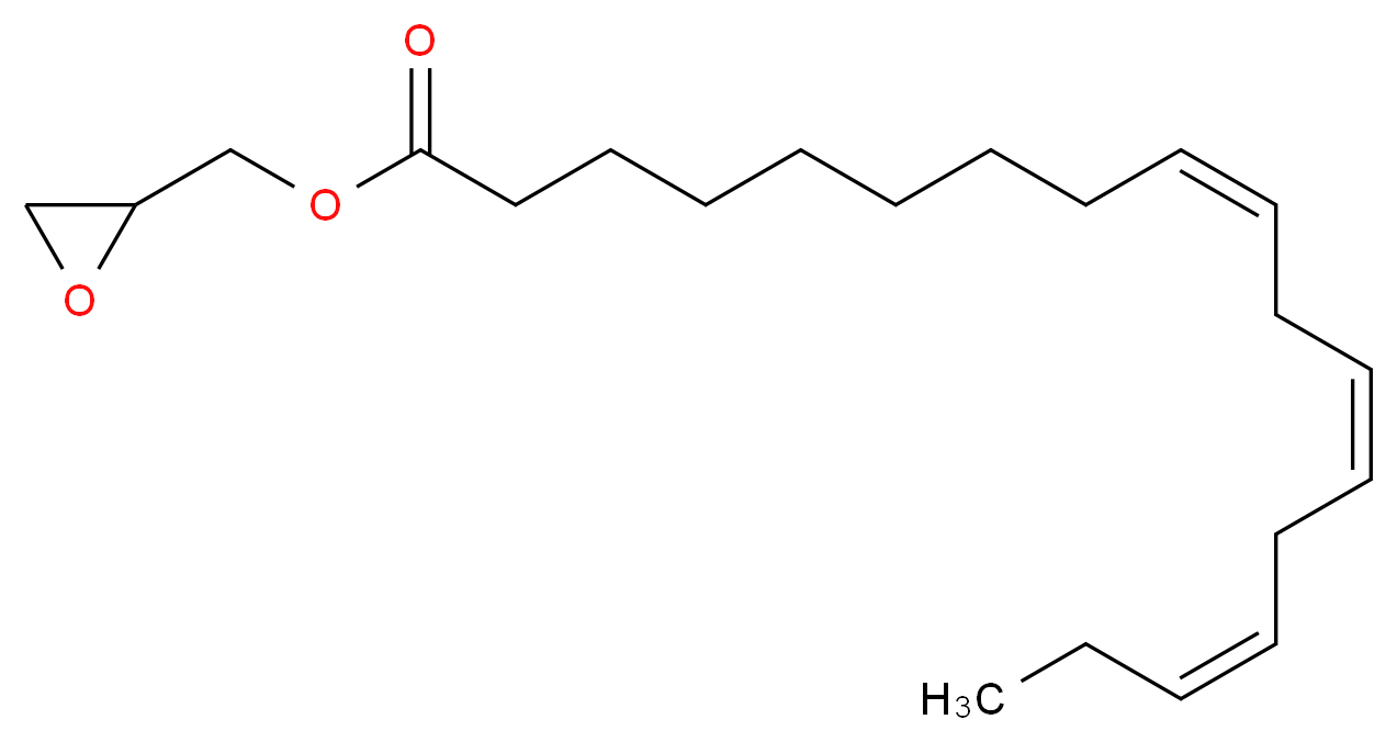 oxiran-2-ylmethyl (9Z,12Z,15Z)-octadeca-9,12,15-trienoate_分子结构_CAS_51554-07-5