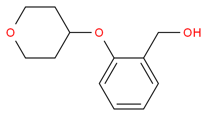 [2-(oxan-4-yloxy)phenyl]methanol_分子结构_CAS_478189-93-4