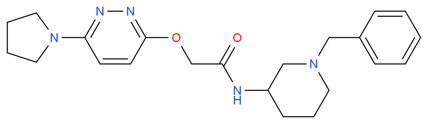 N-(1-benzyl-3-piperidinyl)-2-{[6-(1-pyrrolidinyl)-3-pyridazinyl]oxy}acetamide_分子结构_CAS_)