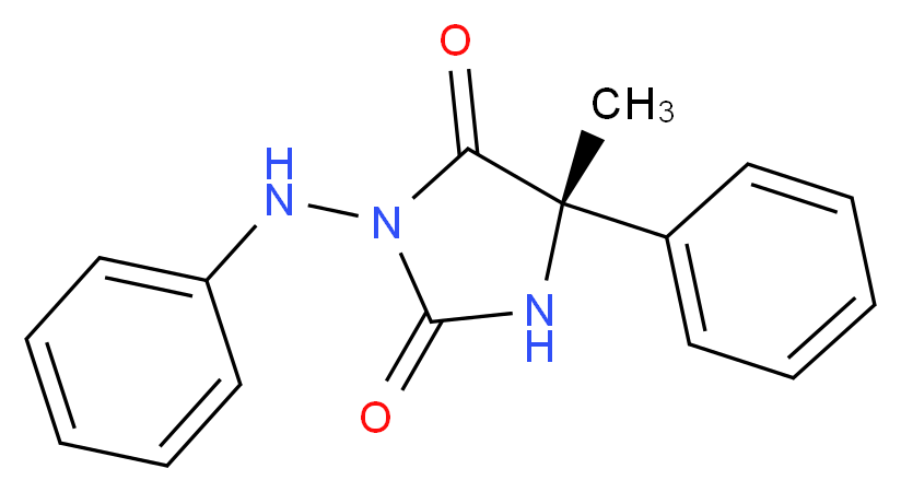 (S)-3-苯氨-5-甲基-5-苯基咪唑啉-2,4-二酮_分子结构_CAS_332855-88-6)