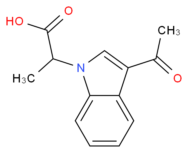 2-(3-acetyl-1H-indol-1-yl)propanoic acid_分子结构_CAS_869947-43-3)