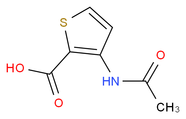 3-(acetylamino)-2-thiophenecarboxylic acid_分子结构_CAS_50901-18-3)