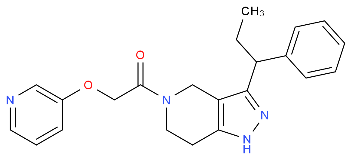 3-(1-phenylpropyl)-5-[(pyridin-3-yloxy)acetyl]-4,5,6,7-tetrahydro-1H-pyrazolo[4,3-c]pyridine_分子结构_CAS_)