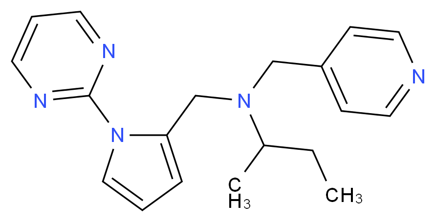 N-(pyridin-4-ylmethyl)-N-[(1-pyrimidin-2-yl-1H-pyrrol-2-yl)methyl]butan-2-amine_分子结构_CAS_)