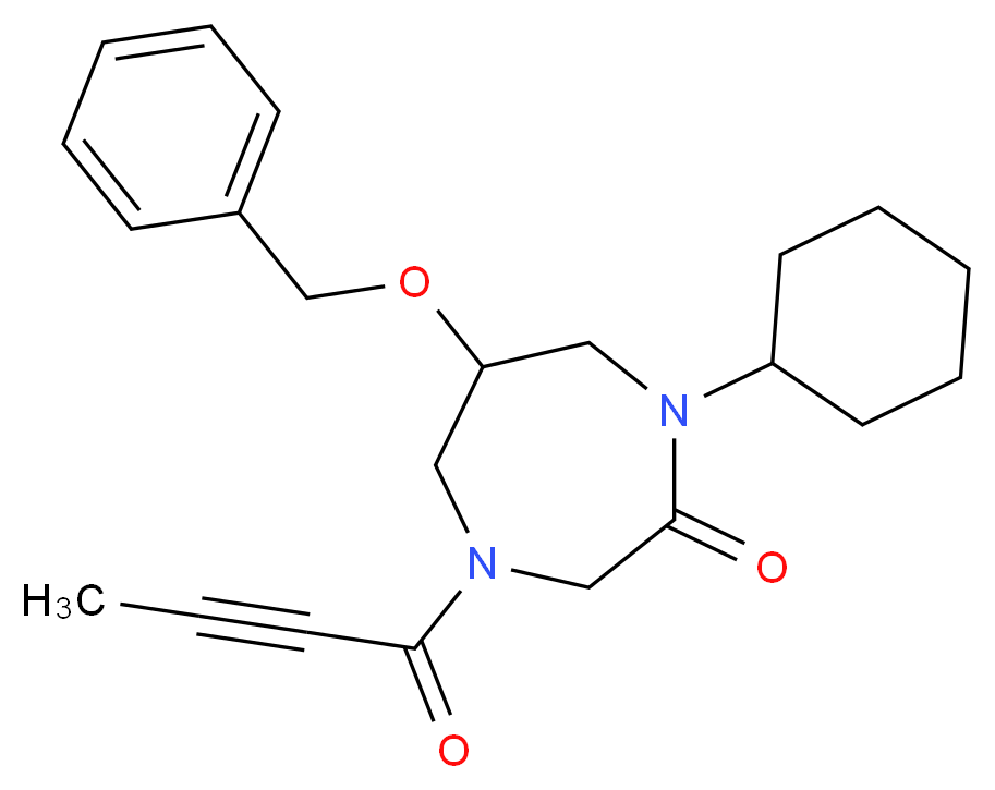 6-(benzyloxy)-4-(2-butynoyl)-1-cyclohexyl-1,4-diazepan-2-one_分子结构_CAS_)