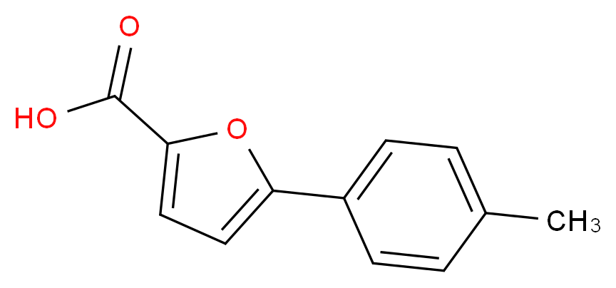 5-(4-甲基苯基)-2-糠酸_分子结构_CAS_52938-98-4)
