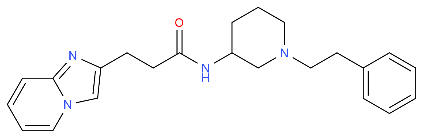 3-imidazo[1,2-a]pyridin-2-yl-N-[1-(2-phenylethyl)-3-piperidinyl]propanamide_分子结构_CAS_)